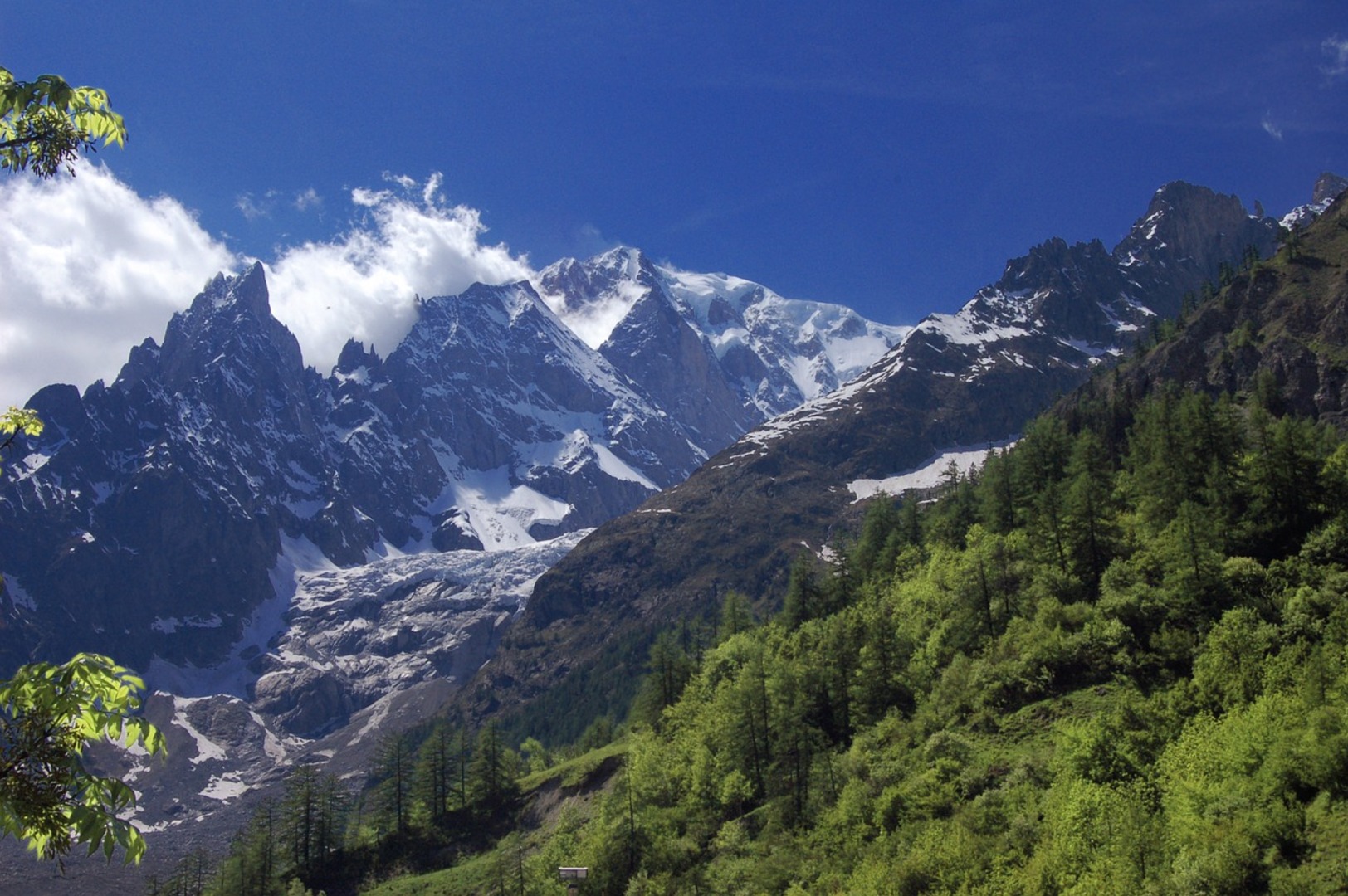Hiking in the Alps near Monterosa